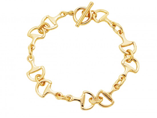 Gold Horse Bit Chain Link Bracelet Gold Horse Bit Chain Link Bracelet
