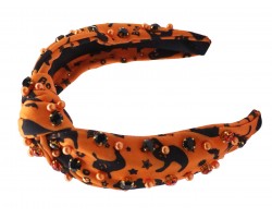 Orange Halloween Theme Knot Headband