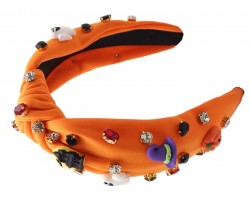 Orange Halloween Theme Knot Headband