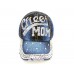 Cheer Mom Crystal Dark Blue Denim Ball Cap