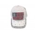 USA Flag Crystal White Cap