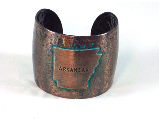 Chocolate Hammered ARKANSAS Cuff Bracelet