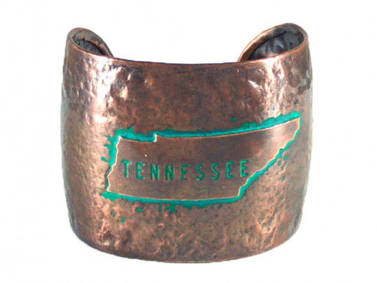 Chocolate Hammered TENNESSEE Cuff Bracelet