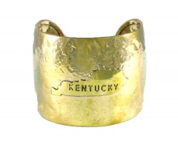 Gold Hammered KENTUCKY Cuff Bracelet
