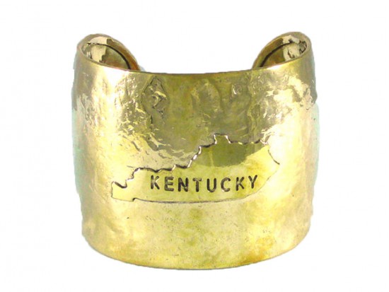 Gold Hammered KENTUCKY Cuff Bracelet