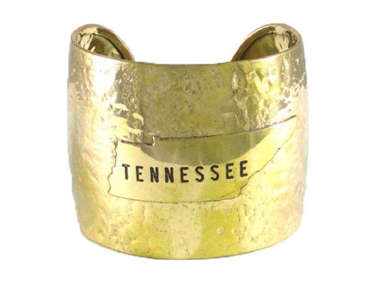 Gold Hammered Tennessee Cuff Bracelet Gold Hammered Tennessee Cuff Bracelet