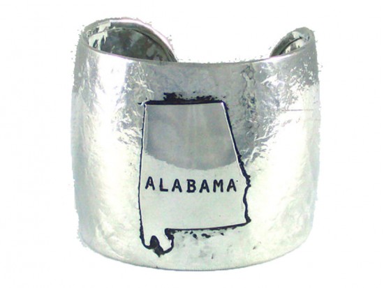 Silver Hammered ALABAMA Cuff Bracelet Silver Hammered ALABAMA Cuff Bracelet