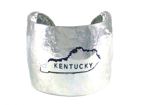 Silver Hammered KENTUCKY Cuff Bracelet Silver Hammered KENTUCKY Cuff Bracelet