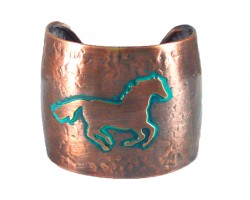 Chocolate Hammered Mustang Cuff Bracelet