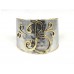 Silver Gold Monogram Cuff Bracelets