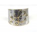 Silver Gold Monogram Cuff Bracelets