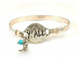 Silver Y’ALL Hook Bracelet