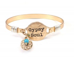 Gold GYPSY SOUL Wire Bracelet