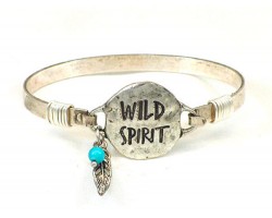 Silver WILD SPIRIT Wire Bracelet
