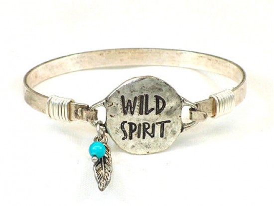 Silver WILD SPIRIT Wire Bracelet