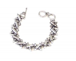 Silver Crossed Bullets Toggle Bracelet Silver Crossed Bullets Toggle Bracelet