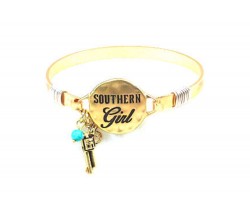 Gold Southern Girl Wire Wrapped Bracelet
