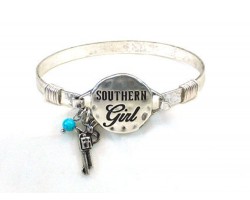 Silver Southern Girl Wire Wrapped Bracelet
