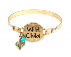 Gold Wild Child Wire Wrap Bracelet