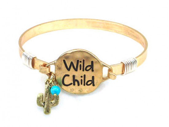 Gold Wild Child Wire Wrap Bracelet