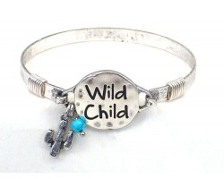Silver Wild Child Wire Wrap Bracelet