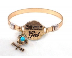 Gold Country Girl Wire Wrap Bracelet