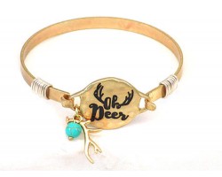 Gold Oh Deer Wire Wrap Bracelet