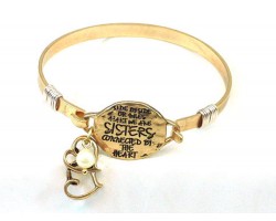 Gold Sisters Wire Wrap Bracelet