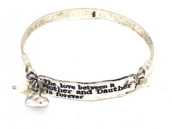 Silver Mother Daughter Love Wire Wrap Bracelet Silver Mother Daughter Love Wire Wrap Bracelet