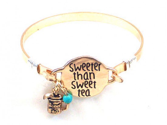 Gold Sweeter Than Sweet Tea Wire Wrap Bracelet Gold Sweeter Than Sweet Tea Wire Wrap Bracelet