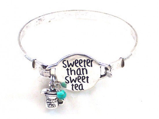 Silver Sweeter Than Sweet Tea Wire Wrap Bracelet