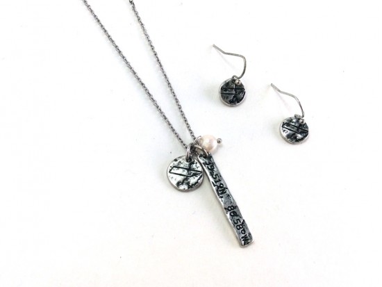 Silver Tennessee Coordinate Necklace Set Silver Tennessee Coordinate Necklace Set