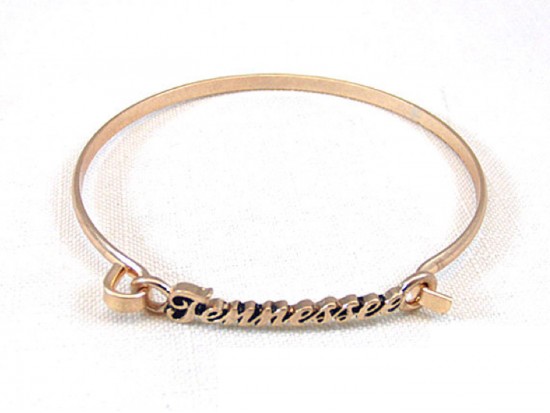 Gold Tennessee Script Hook Bracelet