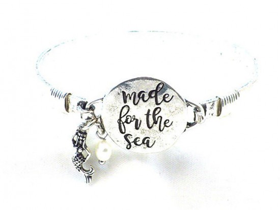 Silver Made For The Sea Wire Wrap Bracelet Silver Made For The Sea Wire Wrap Bracelet