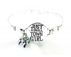 Silver Just a Small Town Girl Wire Wrap Bracele