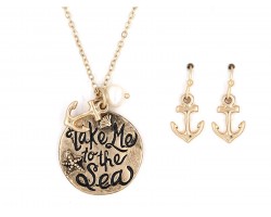 Gold Take Me to the Sea Necklace Set