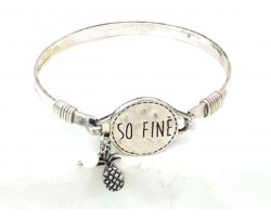 Silver So Fine Pineapple Wire Wrap Bracelet