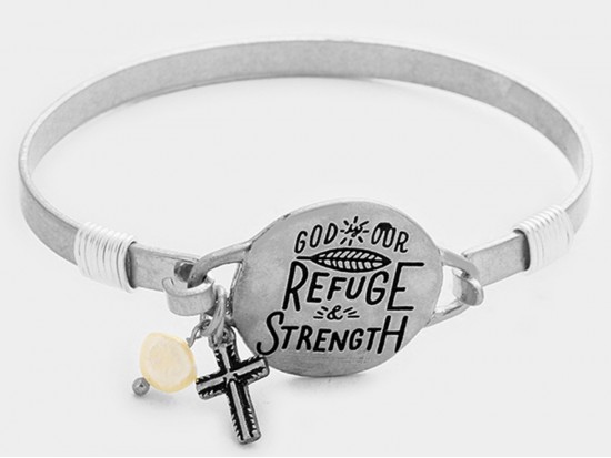 Silver God Refuge Strength Wire Wrap Bracelet Silver God Refuge Strength Wire Wrap Bracelet