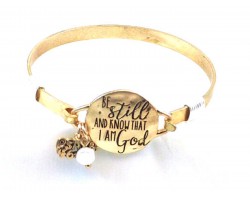 Gold Be Still Wire Wrap Bracelet