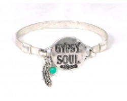 Silver Gypsy Soul Wire Wrap Bracelet