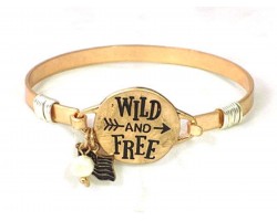 Gold Wild and Free Wire Wrap Bracelet