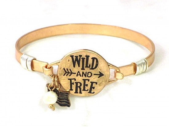 Gold Wild and Free Wire Wrap Bracelet