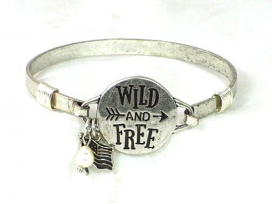 Silver Wild and Free Wire Wrap Bracelet Silver Wild and Free Wire Wrap Bracelet