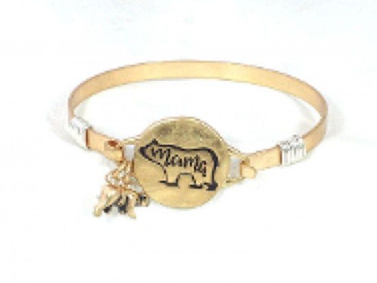 Gold Mama Bear Wire Wrap Bracelet Gold Mama Bear Wire Wrap Bracelet