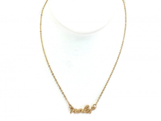 Gold NOLA Script Necklace
