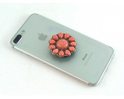Pink Stone Sunburst Self Adhesive Phone Grip Charm