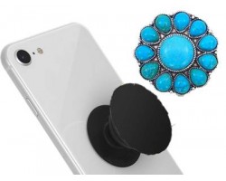 Turq Stone Sunburst Self Adhesive Phone Grip Charm
