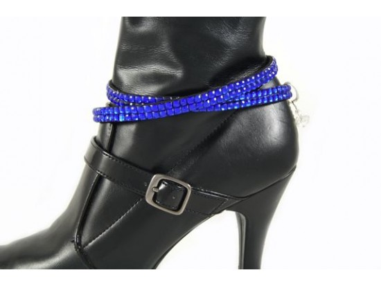 Sapphire Crystals Flat Wrap Shoe Boot Jewelry
