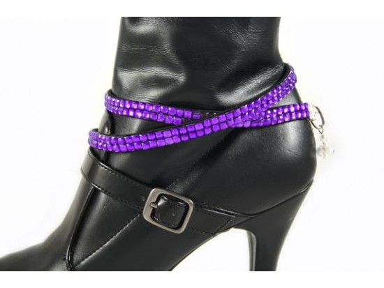 Tanzanite Crystals Flat Wrap Shoe Boot Jewelry