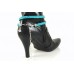 Blue Zircon Crystals Flat Wrap Shoe Boot Jewelry